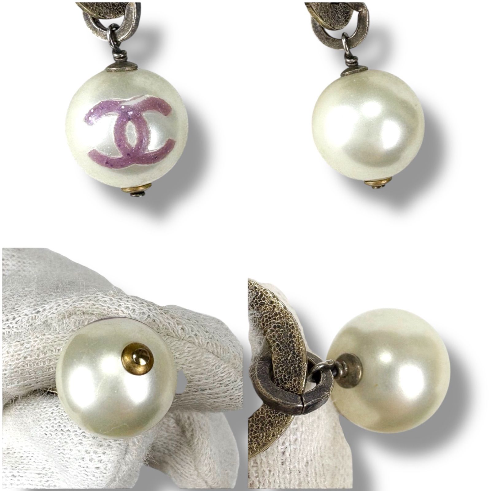 シャネル CHANEL ネックレス ココマーク パール ロゴ入り 09 C 