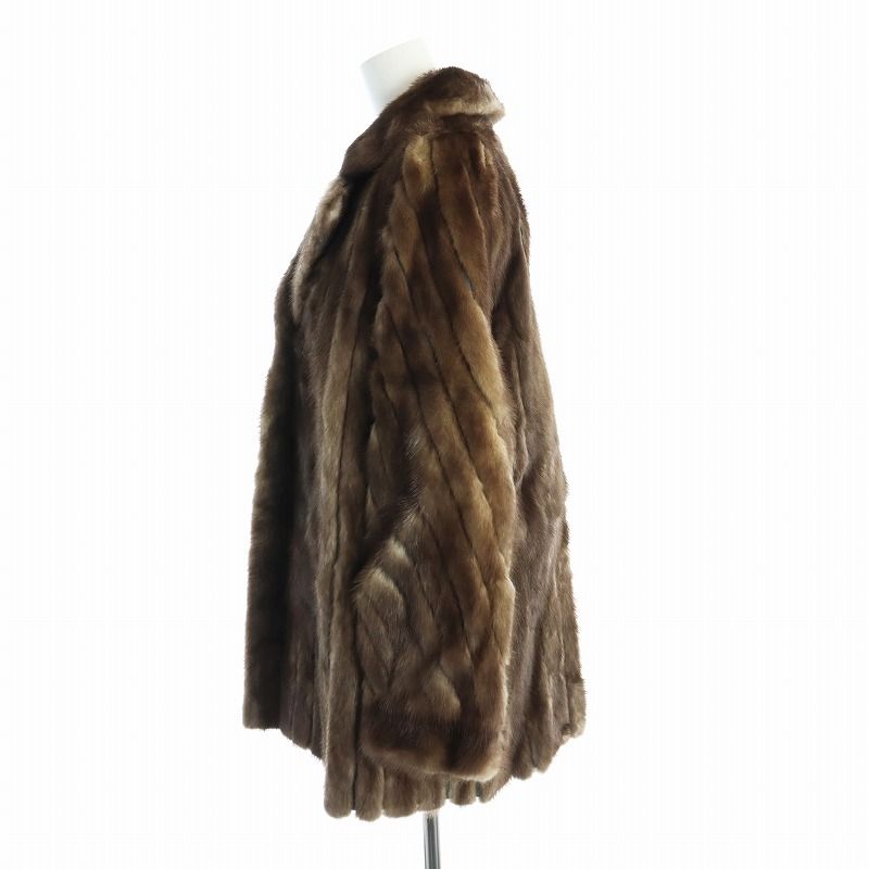 EMBA ブラウン 毛皮コート EMBA ブラウンファーコート 中古・古着通販】EMBA (エンバ) ファー