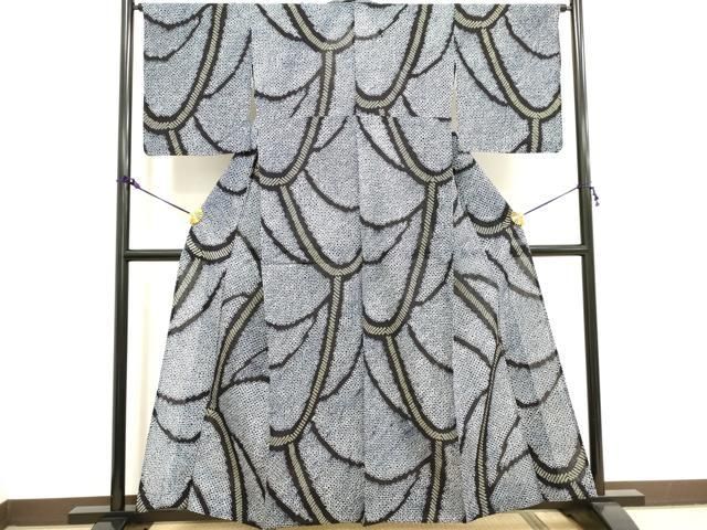 平和屋着物∴夏物 浴衣 有松鳴海絞り 流水文 綿 逸品 DAAV7279cd