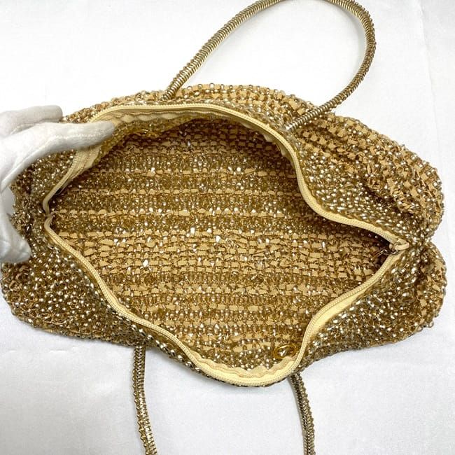 アンテプリマ ミニ ボストンバッグ ワイヤーバッグ ゴールド 美品 PVC