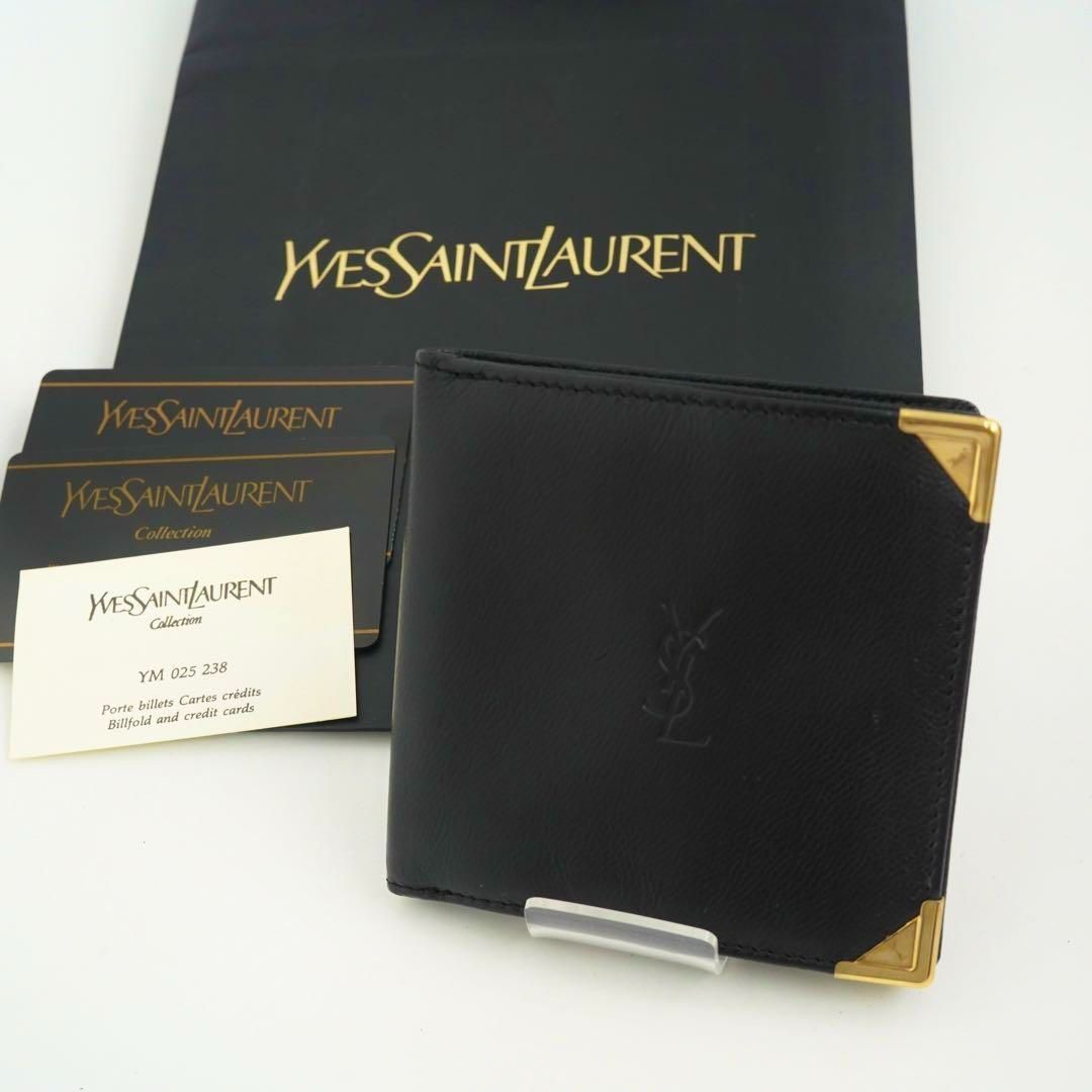 ✨新品未使用・カード付き✨ Yves Saint Laurent ミニ財布 刻印 - メルカリ