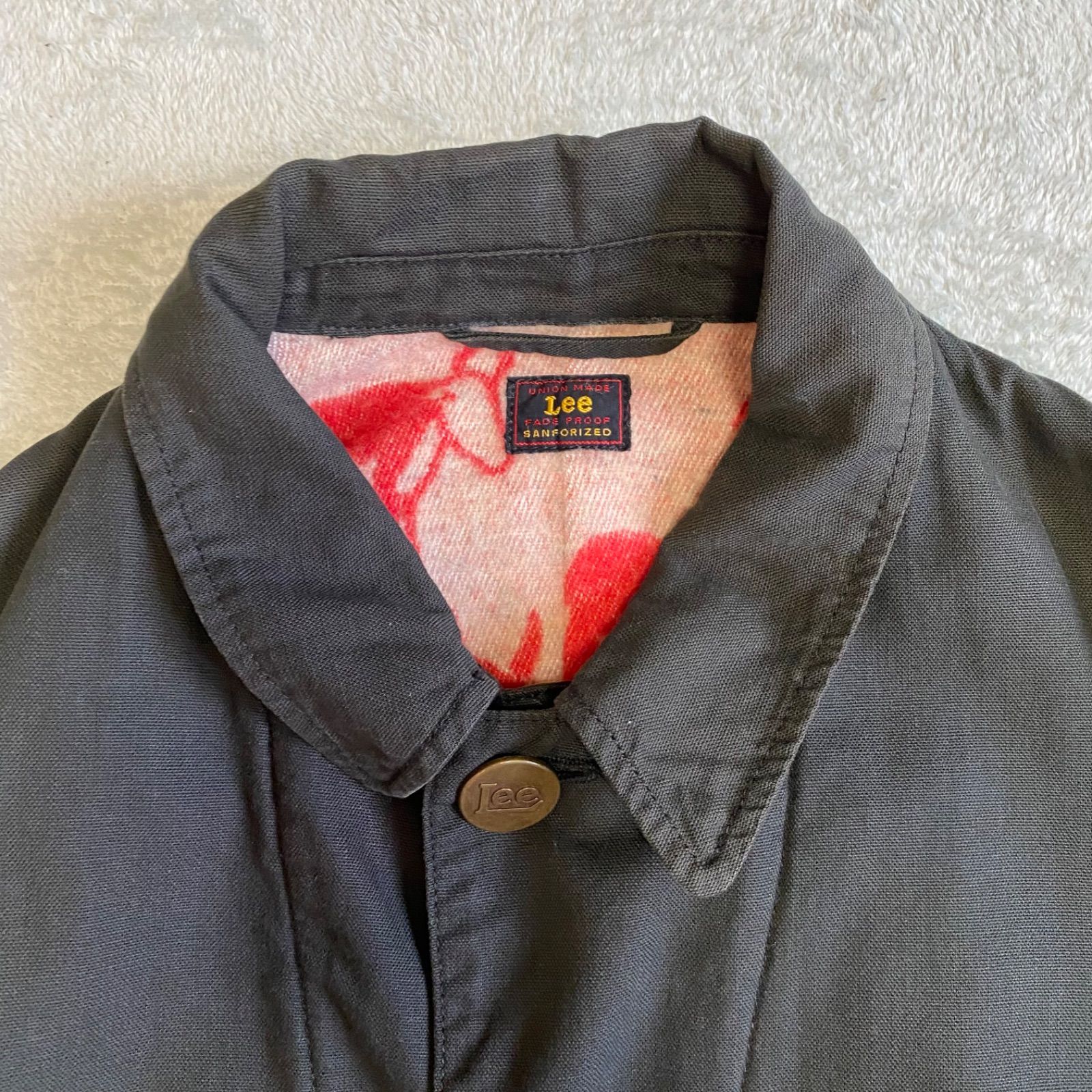 【LEE】リー　裏地付き　カバーオール　ブラック　ウエスタン柄　馬柄　闘牛　レア LEE】リー 裏地付き カバーオール ブラック ウエスタン柄 馬柄 闘牛