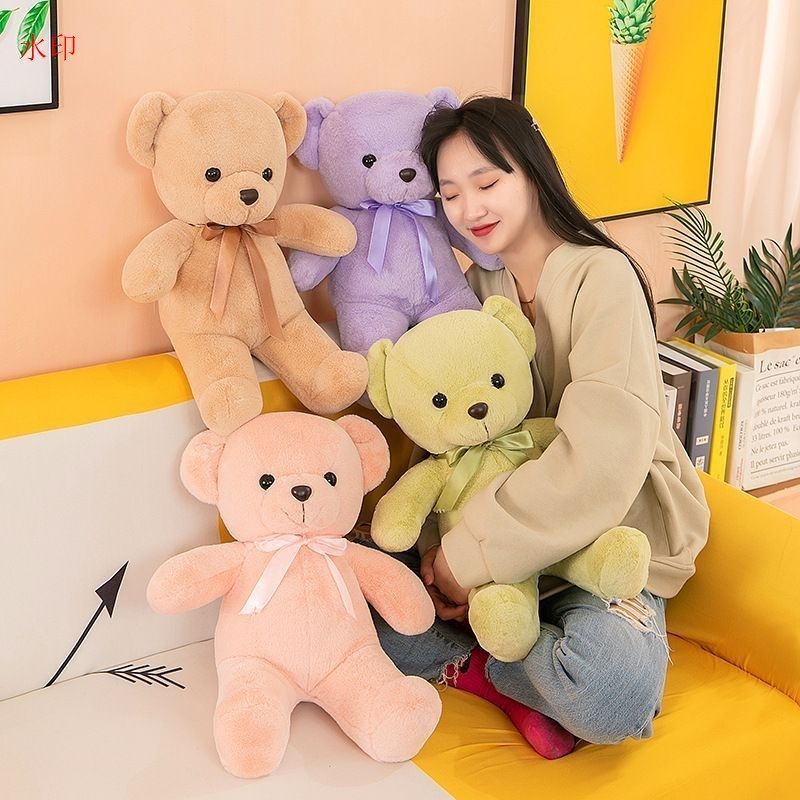 くま 熊 ぬいぐるみ  クマのぬいぐるみ テディベア 蝶結び付き 癒し系 ふわふわ 抱き枕 誕生日 お祝い 贈り物