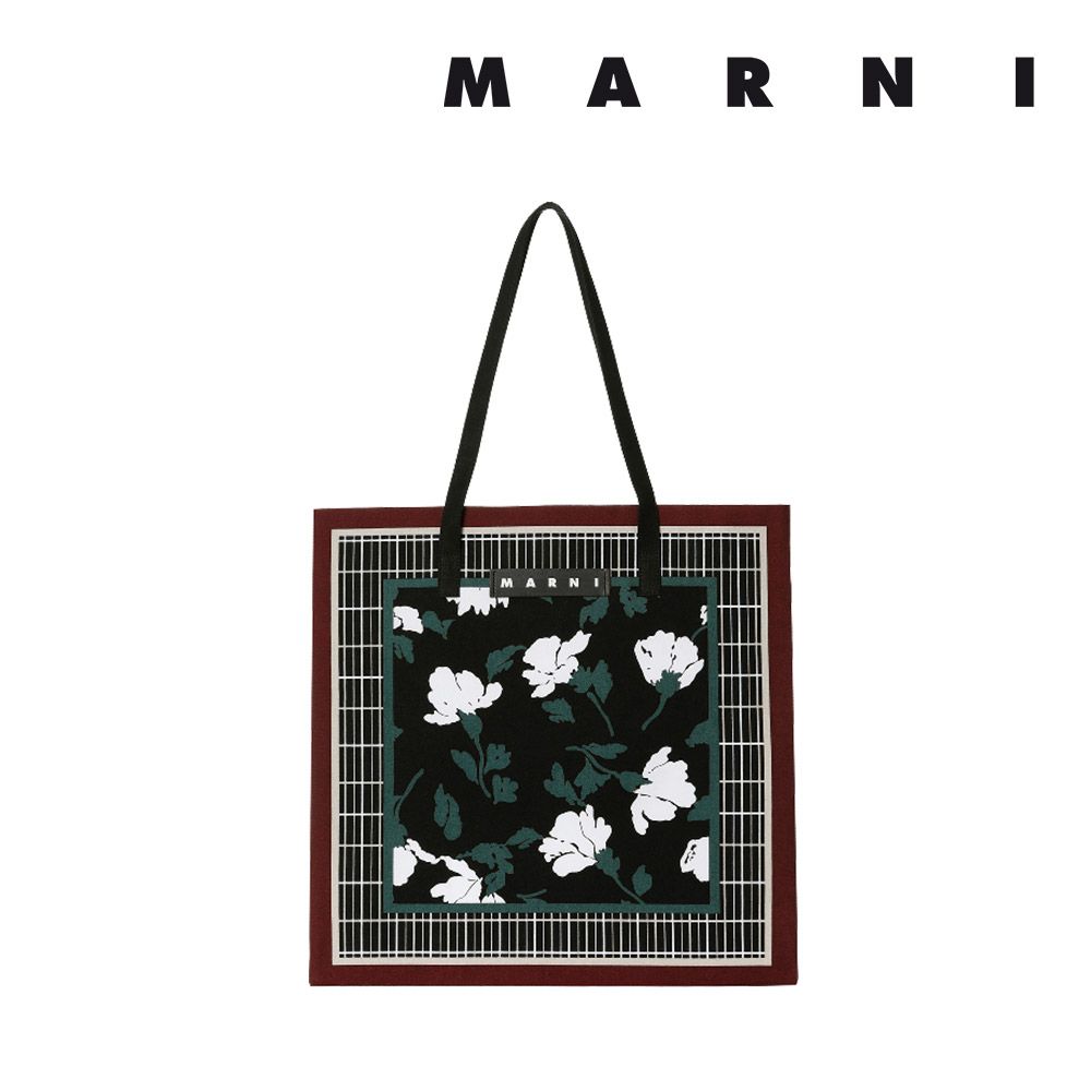 マルニ フラワー カフェ MARNI FLOWER CAFE レディース カバン コットンキャンバス製 バンダナ トート バッグ 【返品交換不可】