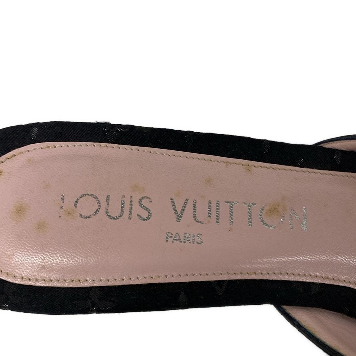 LOUIS VUITTON(ルイヴィトン) ミュール 38 レディース - 黒
