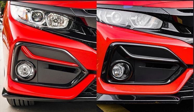 シビック FK7 フロントリア ダクトバーカバー カーボン調