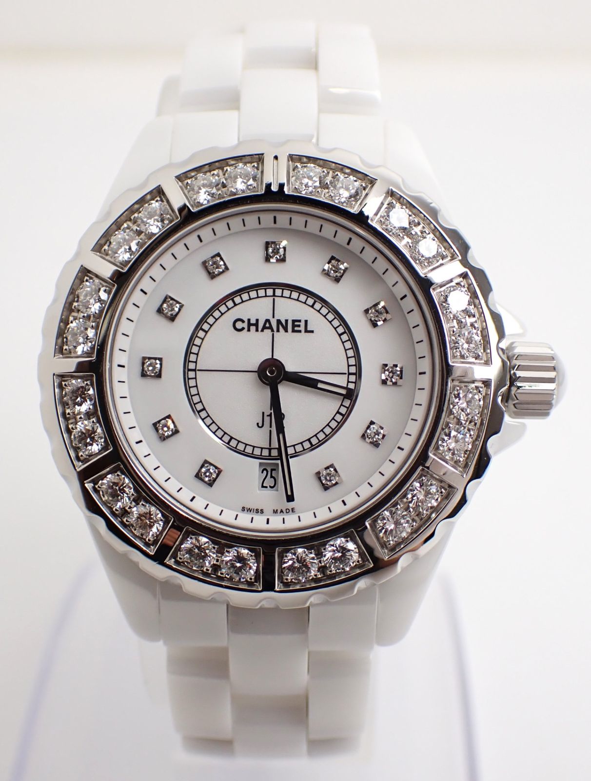 美品 CHANEL(シャネル) J12 H2429 CE ホワイトセラミック 33mm