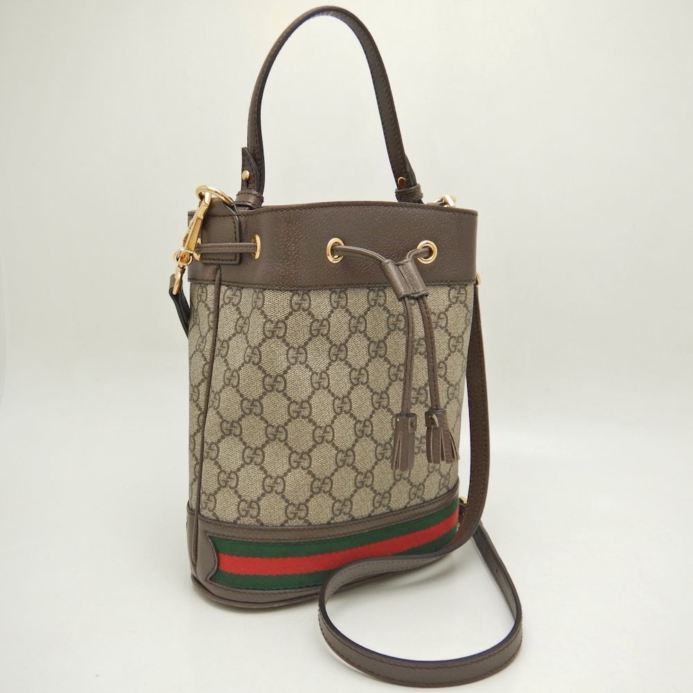 グッチ GGスプリーム 2WAY ハンドバッグ スモールバケット 550621 GUCCI - グッチ GUCCI スモール バケット 550621 GG フローラ