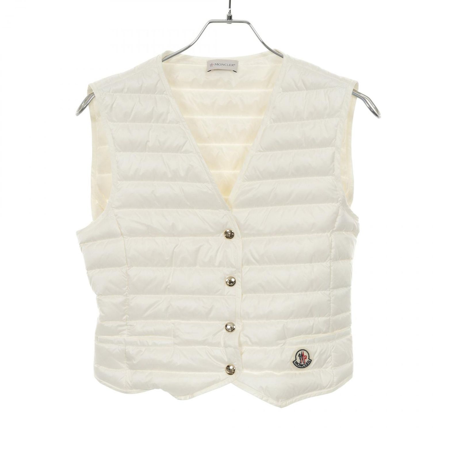 モンクレール MONCLER ダウンベスト 2F00010 ホワイト ナイロン