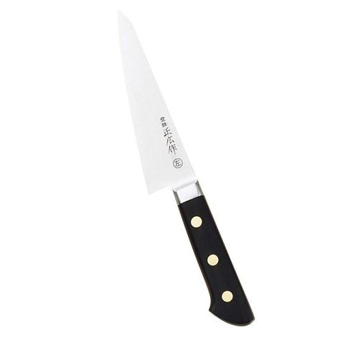 正広作 日本鋼 左きき用 ツバ付 骨透 角 15cm |業務用| |送料別