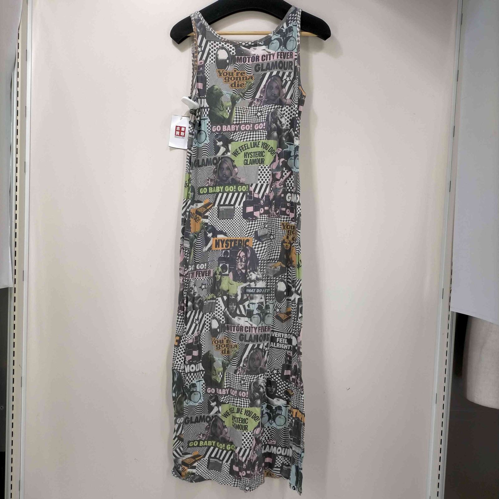 ヒステリックグラマー HYSTERIC GLAMOUR 総柄 ノースリーブワンピース