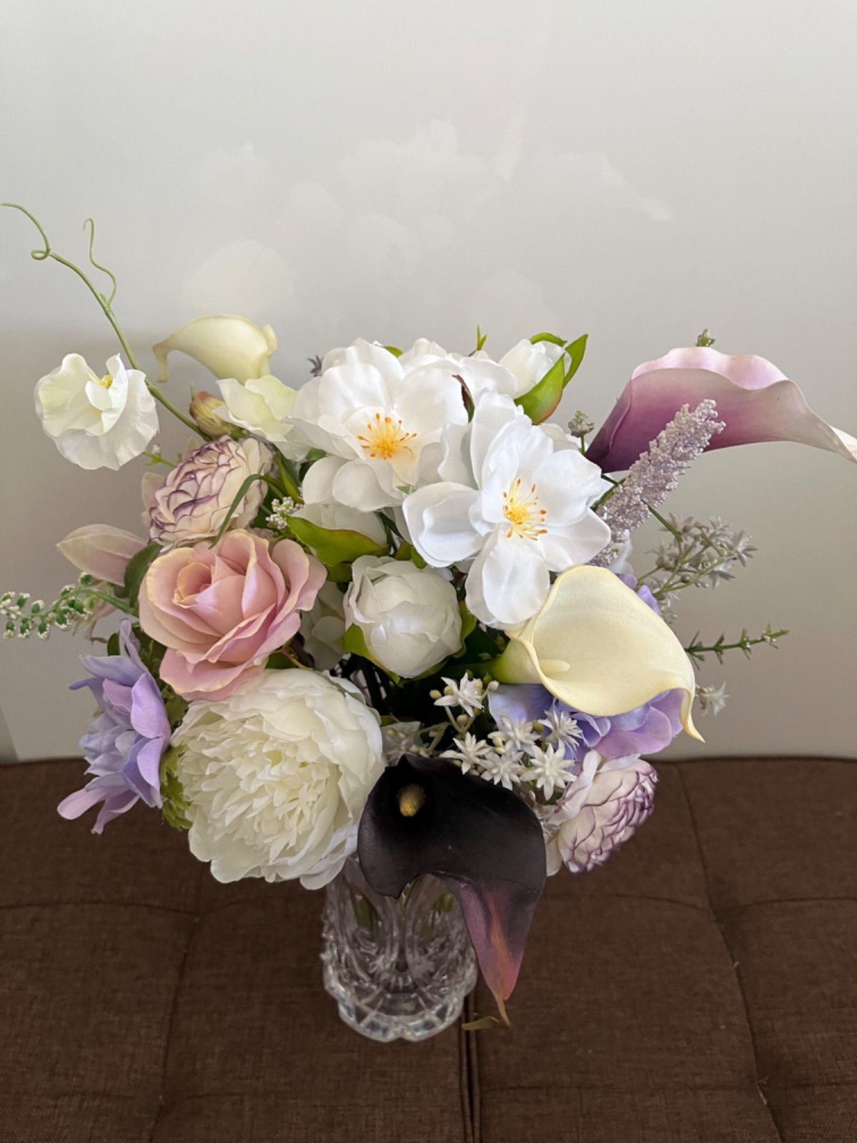 アーティシャルフラワークラッチブーケ クリアランス アーティ