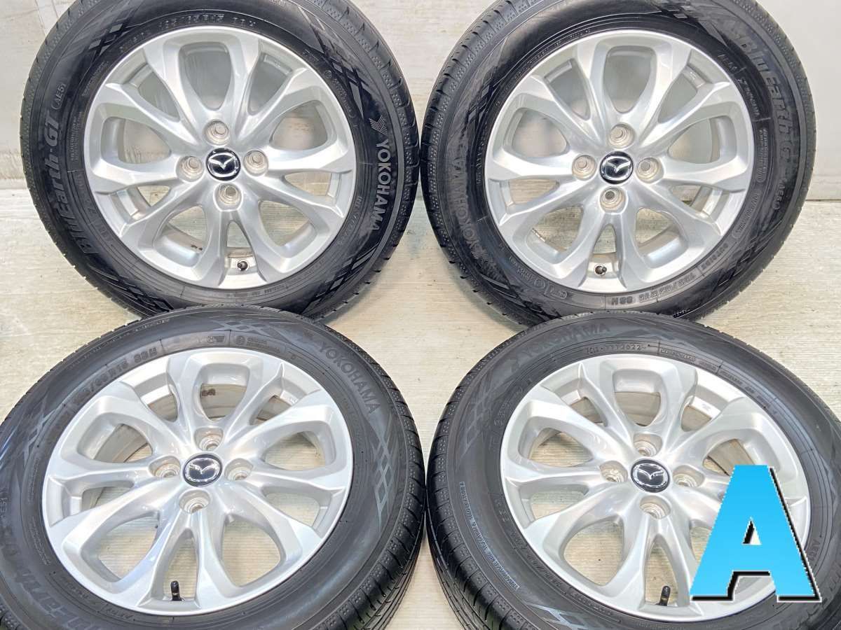 185/65R15  nヨコハマ ブルーアース-GT AE51 nマツダ純正 デミオ n15x5.5 40 100-4穴 n中古タイヤ サマータイヤ ホイールセット 4本セットn s15240413600