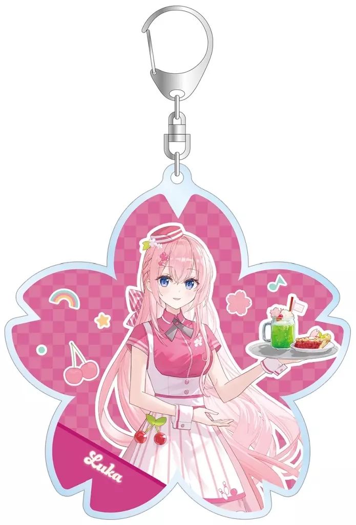 新品】キーホルダー [新品] 巡音ルカ 描き下ろし アメリカン
