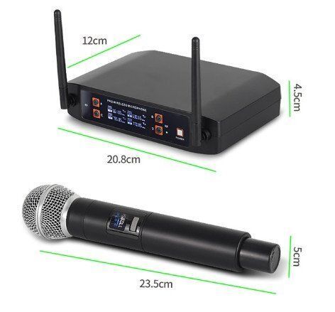 プロ仕様UHFワイヤレスマイクシステム Wireless Microphone ワイヤレスマイクシステム プロフェッショナル UHF 4CH カラオケ