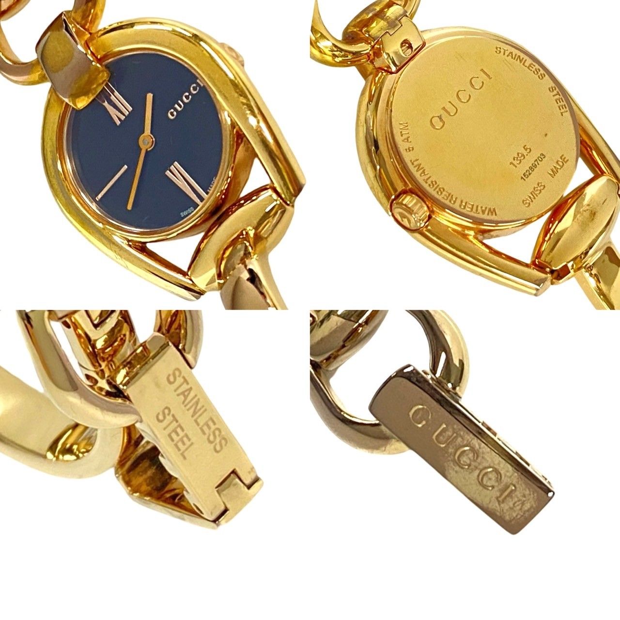 ＵＳＥＤ GUCCI グッチ ホースビット バングル 腕時計 ゴールド GUCCI/グッチ】 139.5 ホースビット バングルタイプ 腕時計