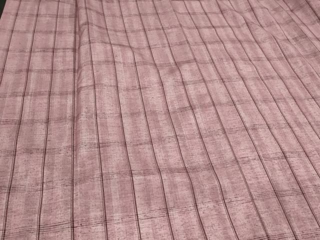 平和屋着物□上質な小紋 格子柄 鈴乃屋扱い 正絹 逸品