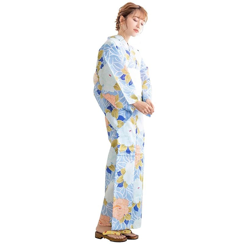 【新品】 KYOETSU キョウエツ 花柄 浴衣セット 6点セット 変わり織 Amazon | [KYOETSU] [キョウエツ] 浴衣セット 変わり織 6点
