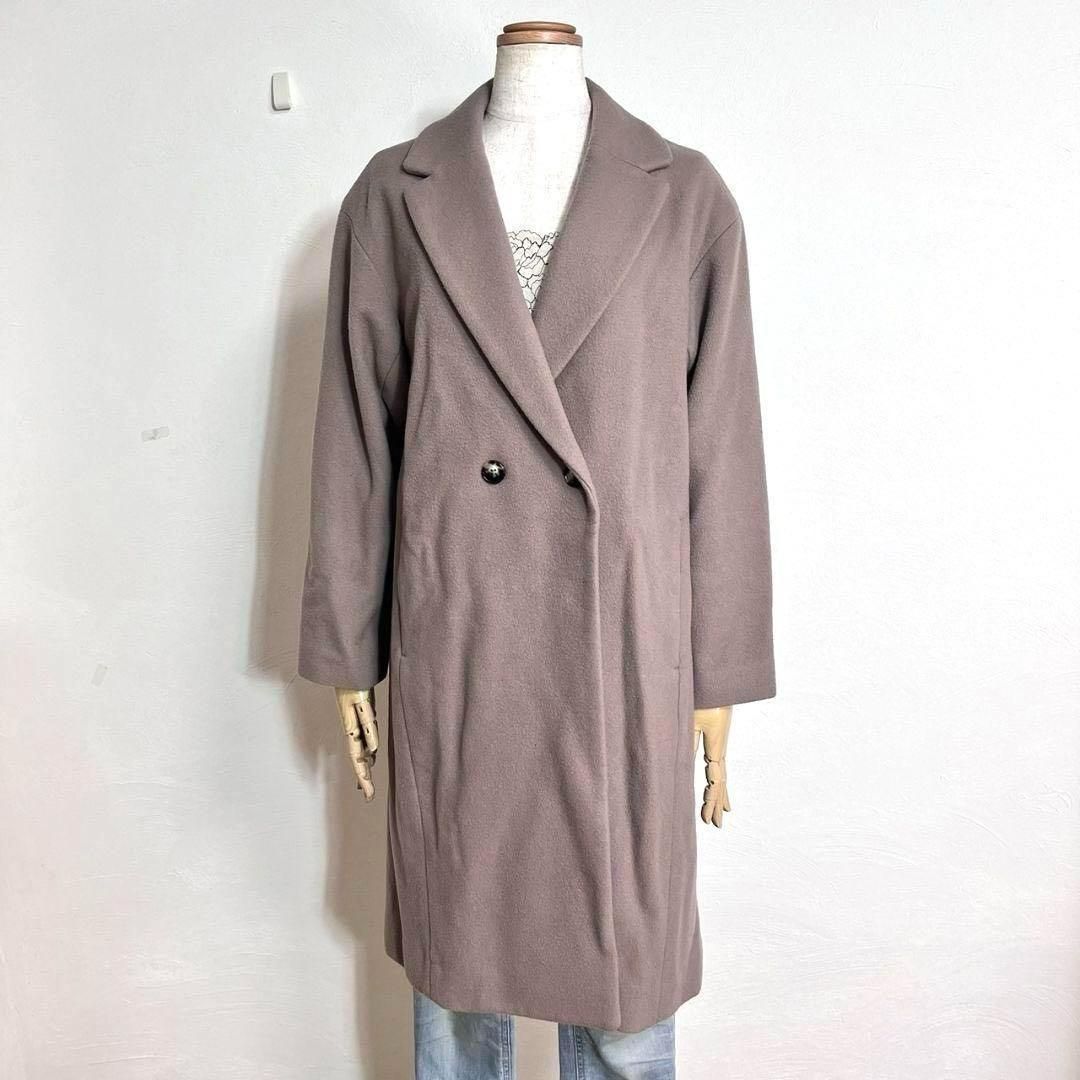 新品★slobe iena super100 ロングチェスターコート　ベージュ SLOBE IENA コート チェスターコート souple wool ダブル