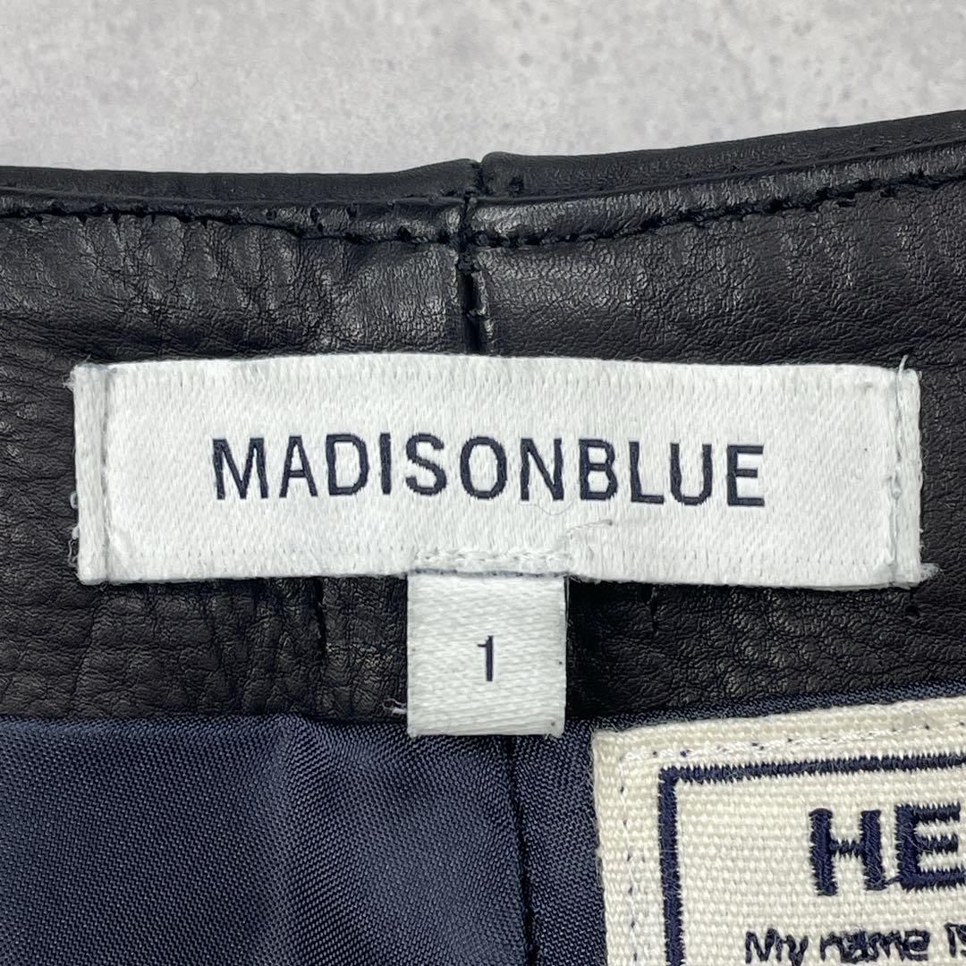 MADISONBLUE マディソンブルー Ron Herman ロンハーマン別注 10周年記念 レザーパンツ ブラック 牛革 サイズ１ NOITHATQUANGTHANH_NET