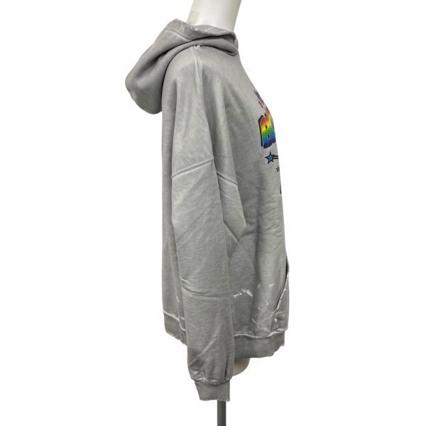 ◇ バレンシアガ BALENCIAGA パーカー レインボー ロゴ 90% 10