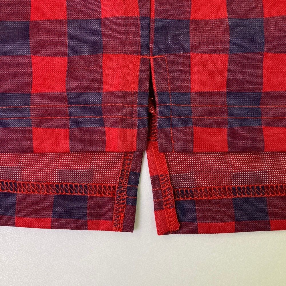 サイズ：L MUNSING WEAR マンシングウェア  半袖ポロシャツ チェック柄 レッド系 [240101415777] ゴルフウェア メンズ ストスト 楽天市場】MUNSING WEAR マンシングウェア 半袖ポロシャツ