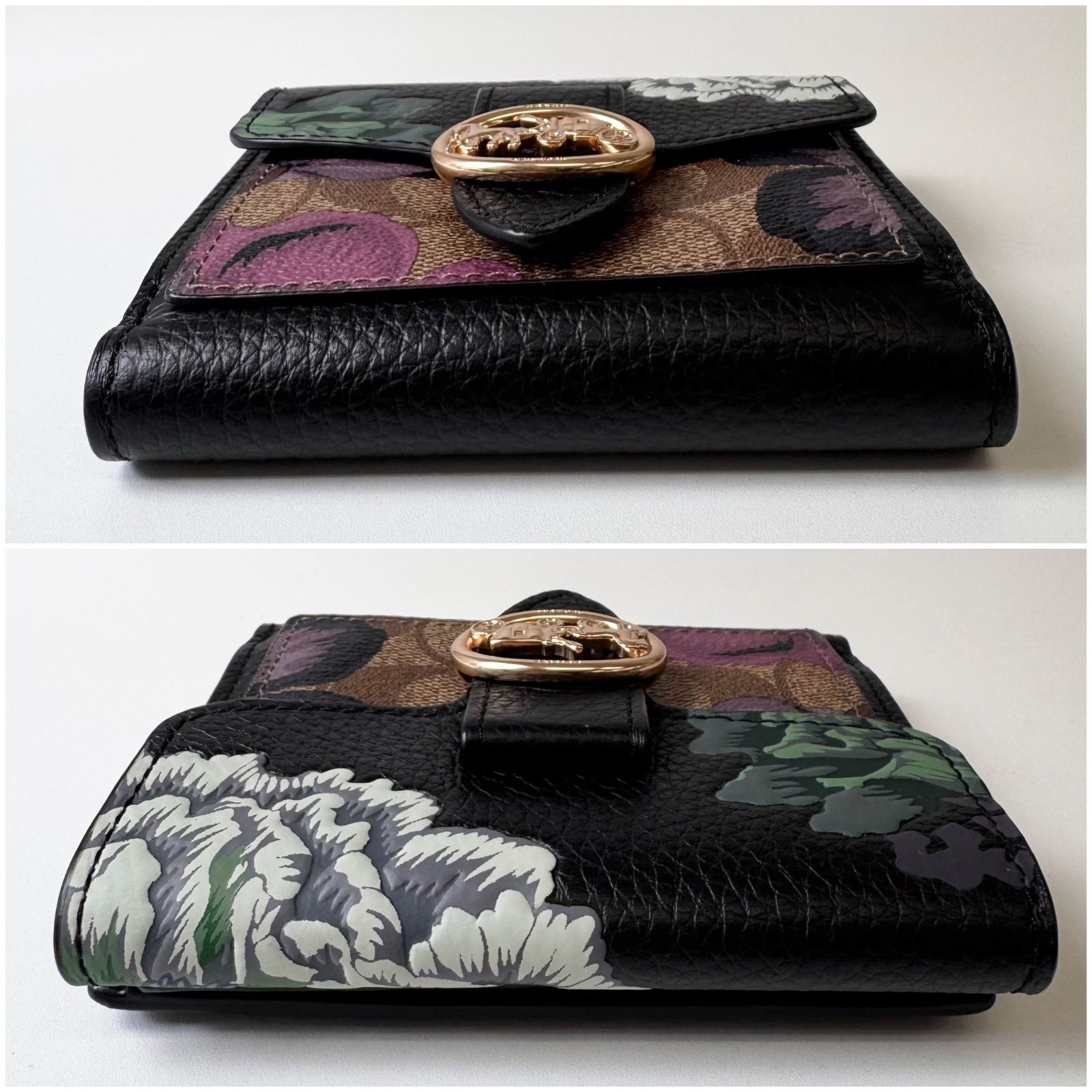 ✨Bランク COACH カフェファセット コラボ 二つ折り財布 財布