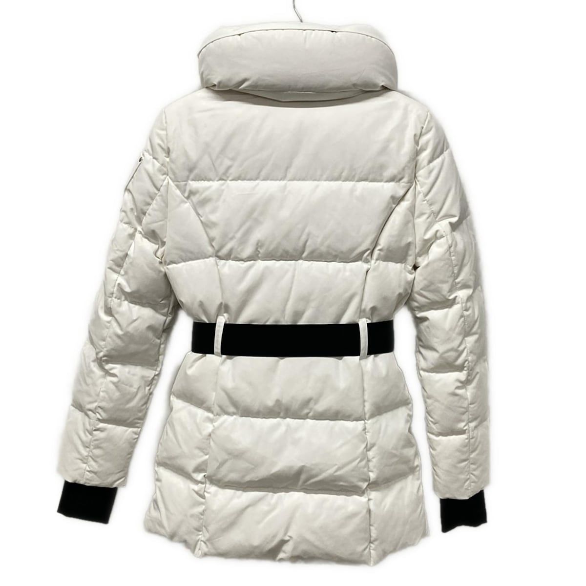 MOOSE KNUCKLES ムースナックルズ ダウンコート サイズS P S レディース - 白×黒 長袖 ジップアップ 冬