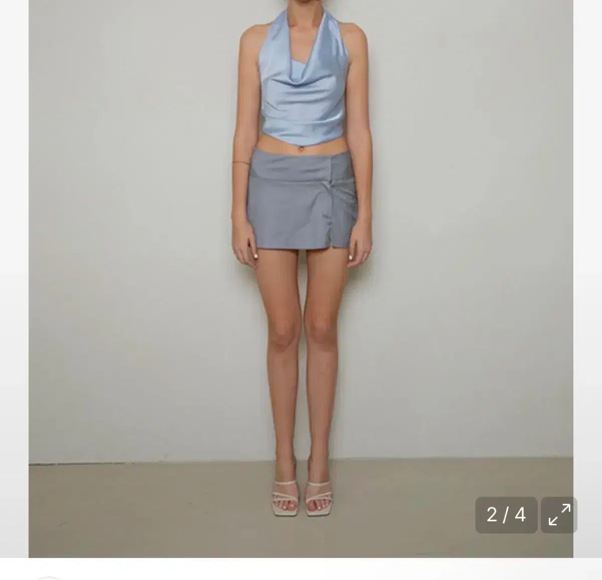 Not your rose ノットユアローズ not your rose ヘイリー スリット スカート グレー