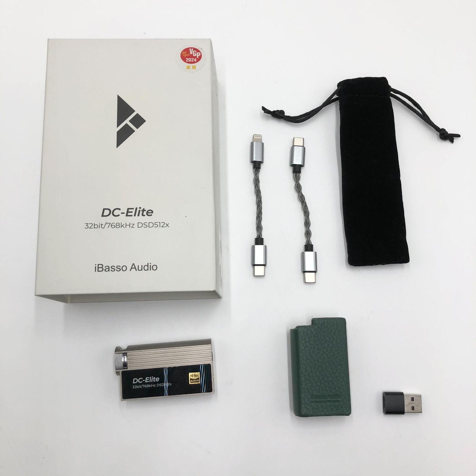 VGP2025金賞 iBasso Audio DC-Elite アイバッソ フラッグシップポータブルDAC AMP 小型 アンプTypeC タイプC USBDAC ROHM社 BD34301EKV 3.5mm 4.4mm SPDIF DSD512