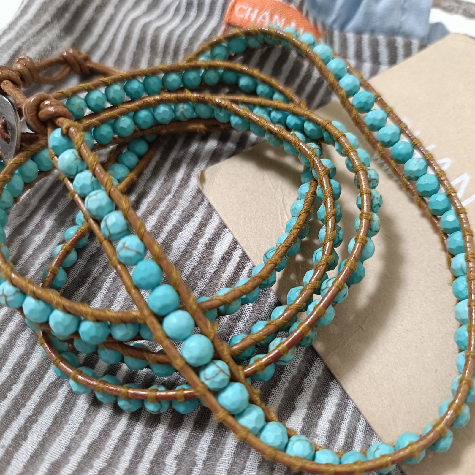chan luu 4連ターコイズブレスレット