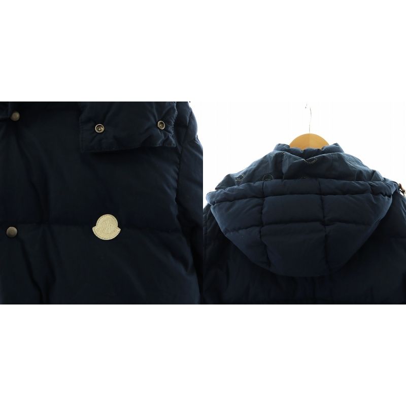 モンクレール　MONCLER GIUBBOTTO フード付　ネイビー　サイズ1 MONCLER 【並行輸入品】モンクレール ダウンジャケット メンズ