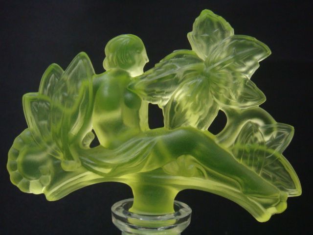 大型27cm ドームナンシー 金彩花文様 ウランガラス 香水瓶