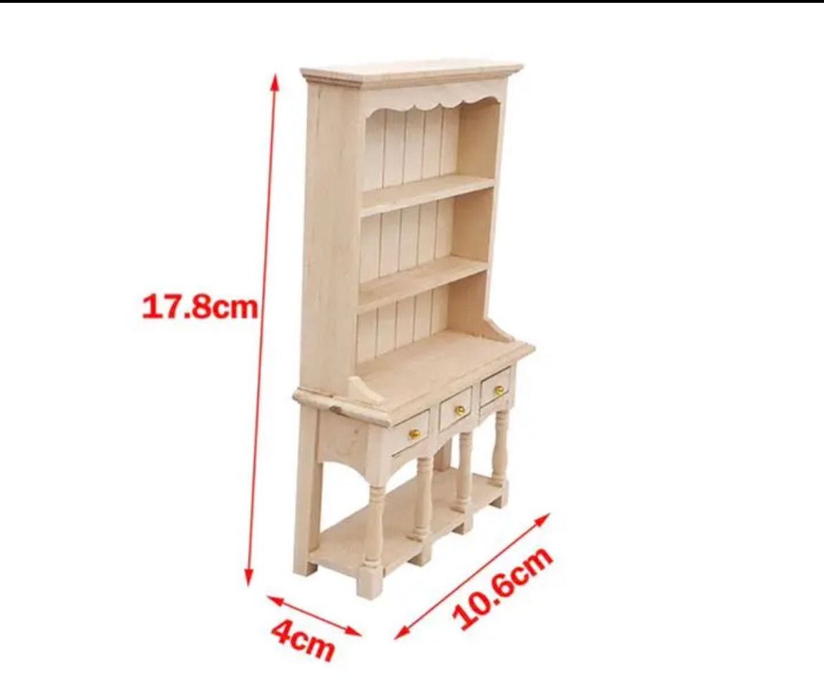 ミニチュア アンティーク 家具 食器棚 本棚 1/12ドールハウス - メルカリ