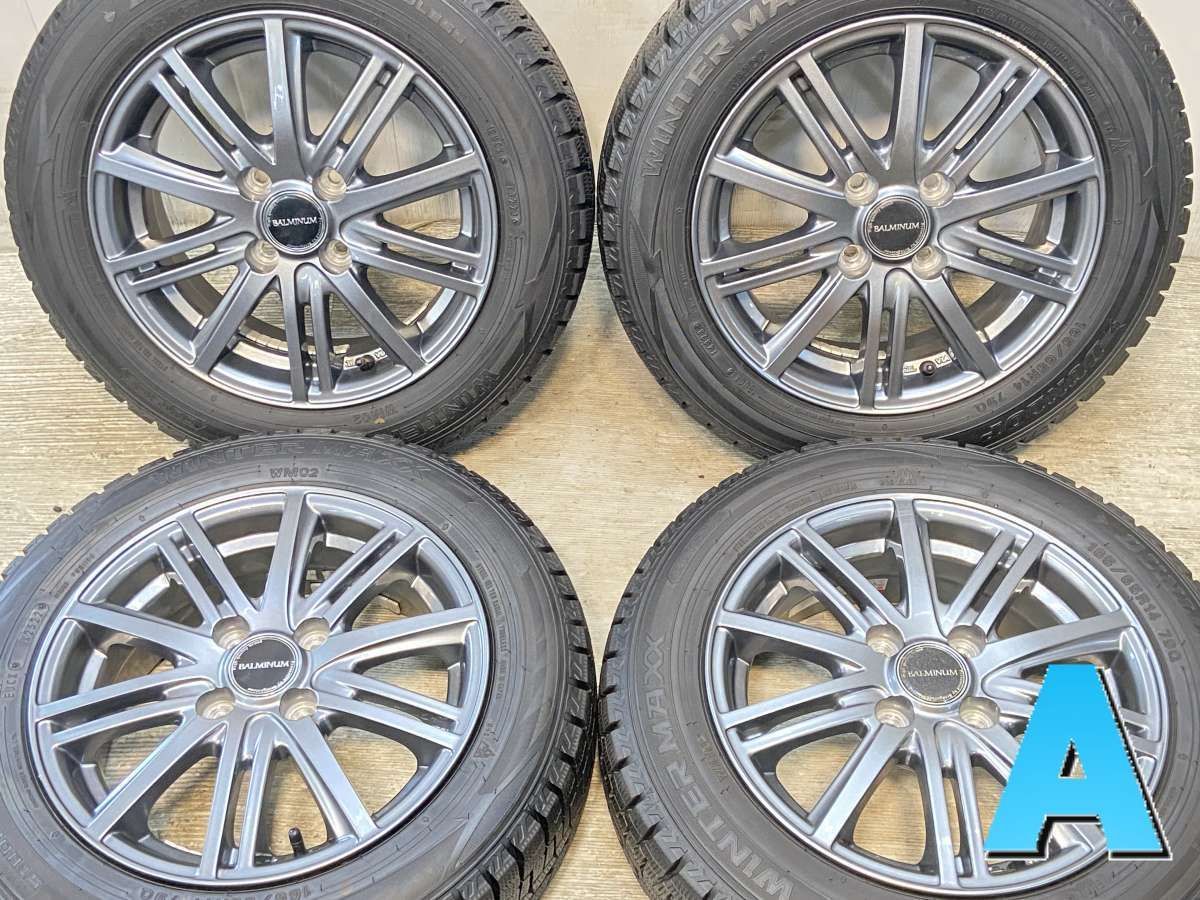 165 65R14 ダンロップ ウィンターマックス WM02 BALMINUM 14x5.5 39 100-4穴 タイヤ スタッドレスタイヤ ホイールセット 4本セット w14250910908