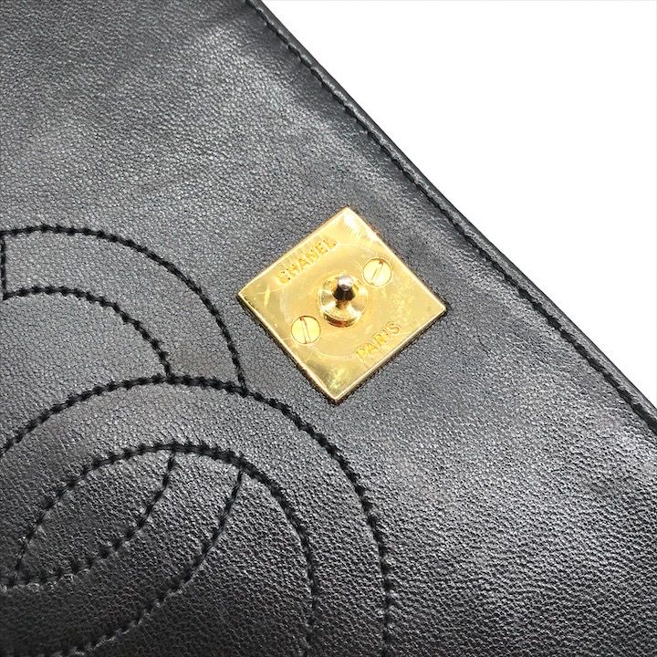 【美品】CHANEL シャネル ラム バレッタ ココマーク シャネル CHANEL バレッタ ココマーク 茶 ゴールド アクセサリー