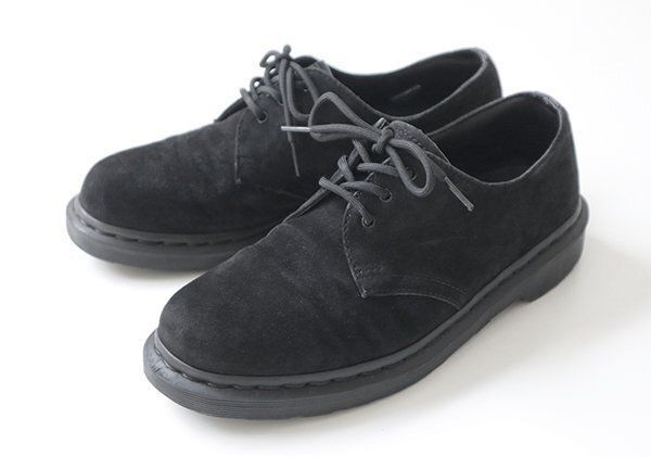 Dr.Martens ◆ 1461 mono スエードレザー 3ホールシューズ 黒 UK8 27cm 紐靴 ダービーシューズ ドクターマーチン ◆D-2