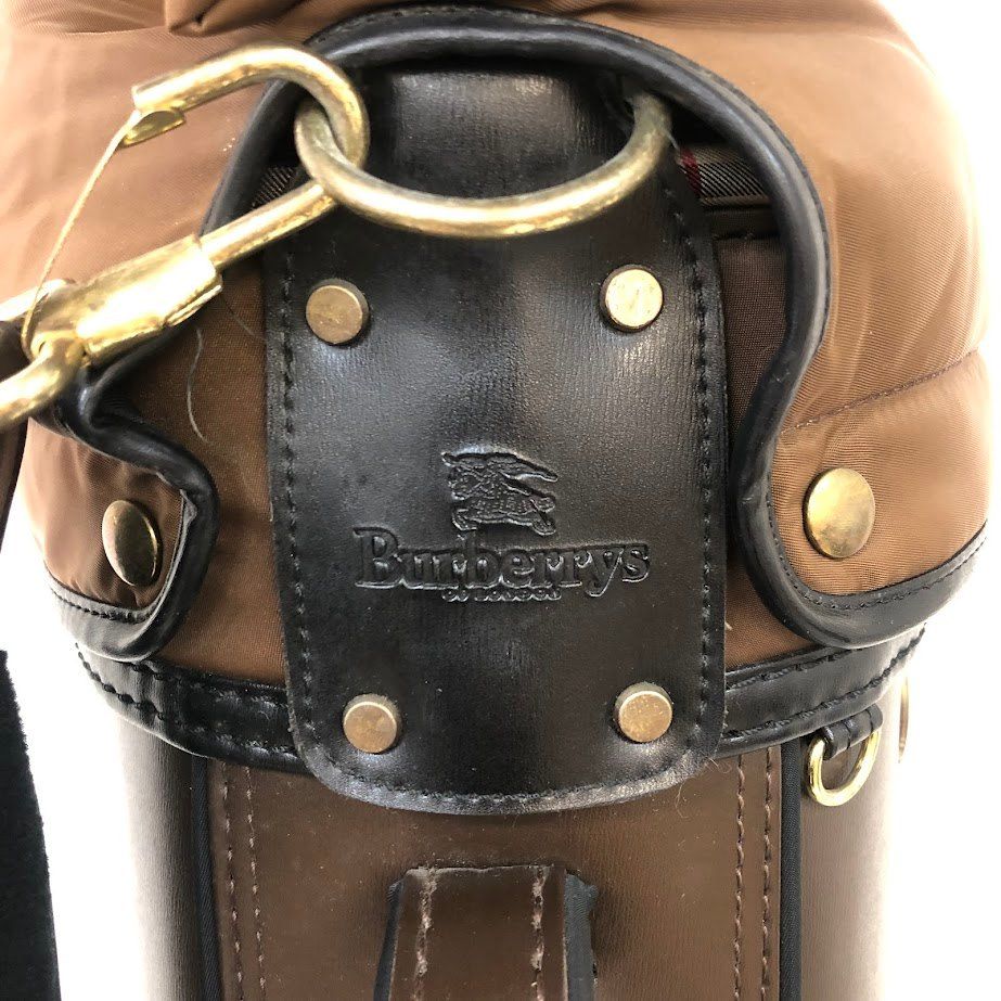 ss7605 【中古】 バーバリー キャディバッグ ブラウン ノバチェック