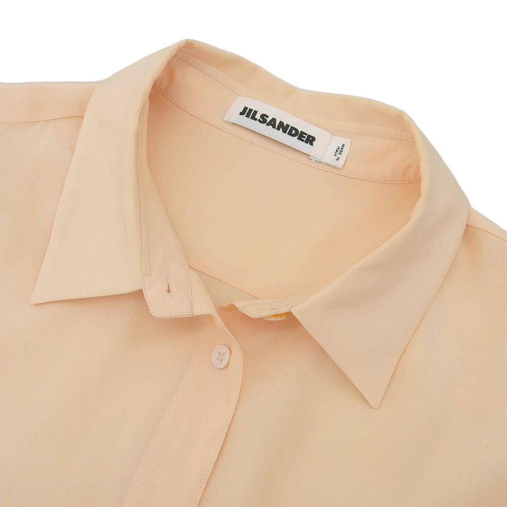 超美品 ジルサンダー JIL SANDER 2018年商品 シルク100% シャツ レディース 34 Sサイズ ブラウス ピンクベージュ 超美品 ジルサンダー JIL SANDER 2018年商品 シルク100% シャツ