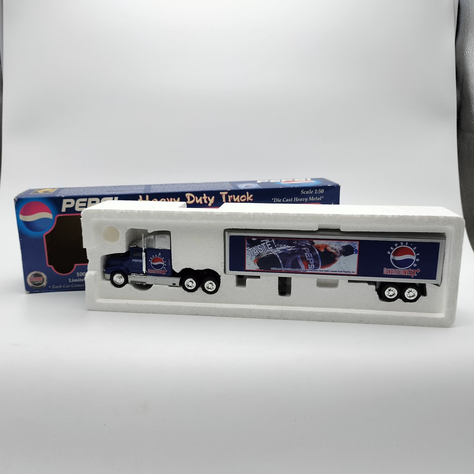 未使用】ペプシ PEPSI トレーラー ダイキャスト製 43cm ミニカー