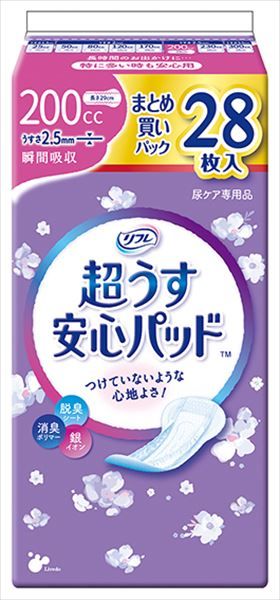 まとめ買い-18点セット リフレ超うす安心パッドまとめ買いパック２００ＣＣ ２８枚 リブドゥコーポレーション 生理用品