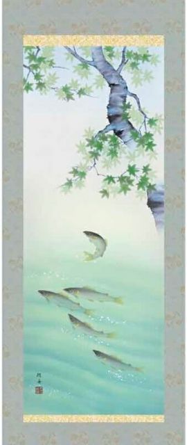 種類2：春夏秋冬 4幅セット 掛軸 【四季花鳥】 長江桂舟 尺五