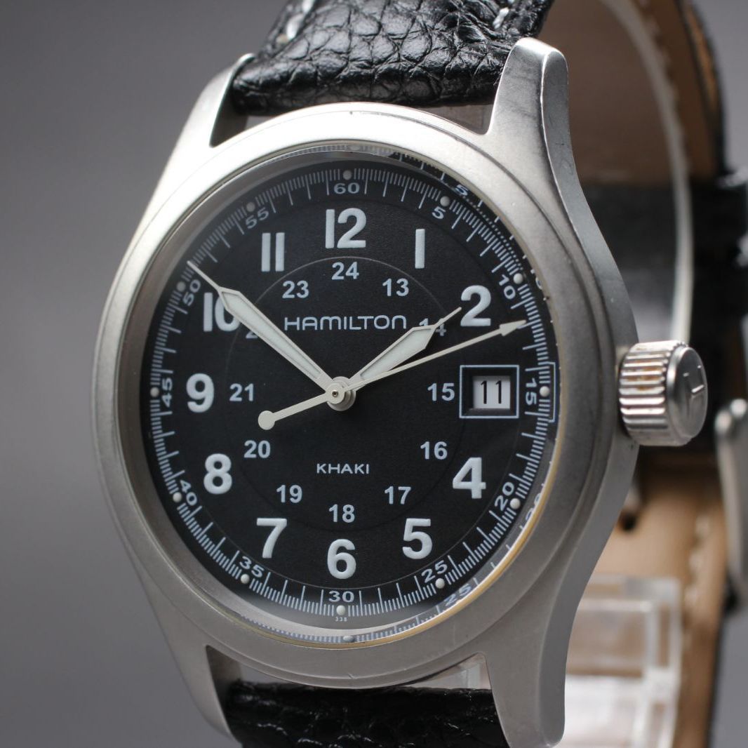 154【美品】Vintage Hamilton Khaki H684812 ハミルトン カーキ メンズ