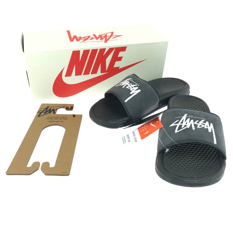 NIKE ナイキ × STUSSY ステューシー コラボ BENASSI CW2787-001 ベナッシ オフノアール サンダル 靴 160-250510-hi-29-tag