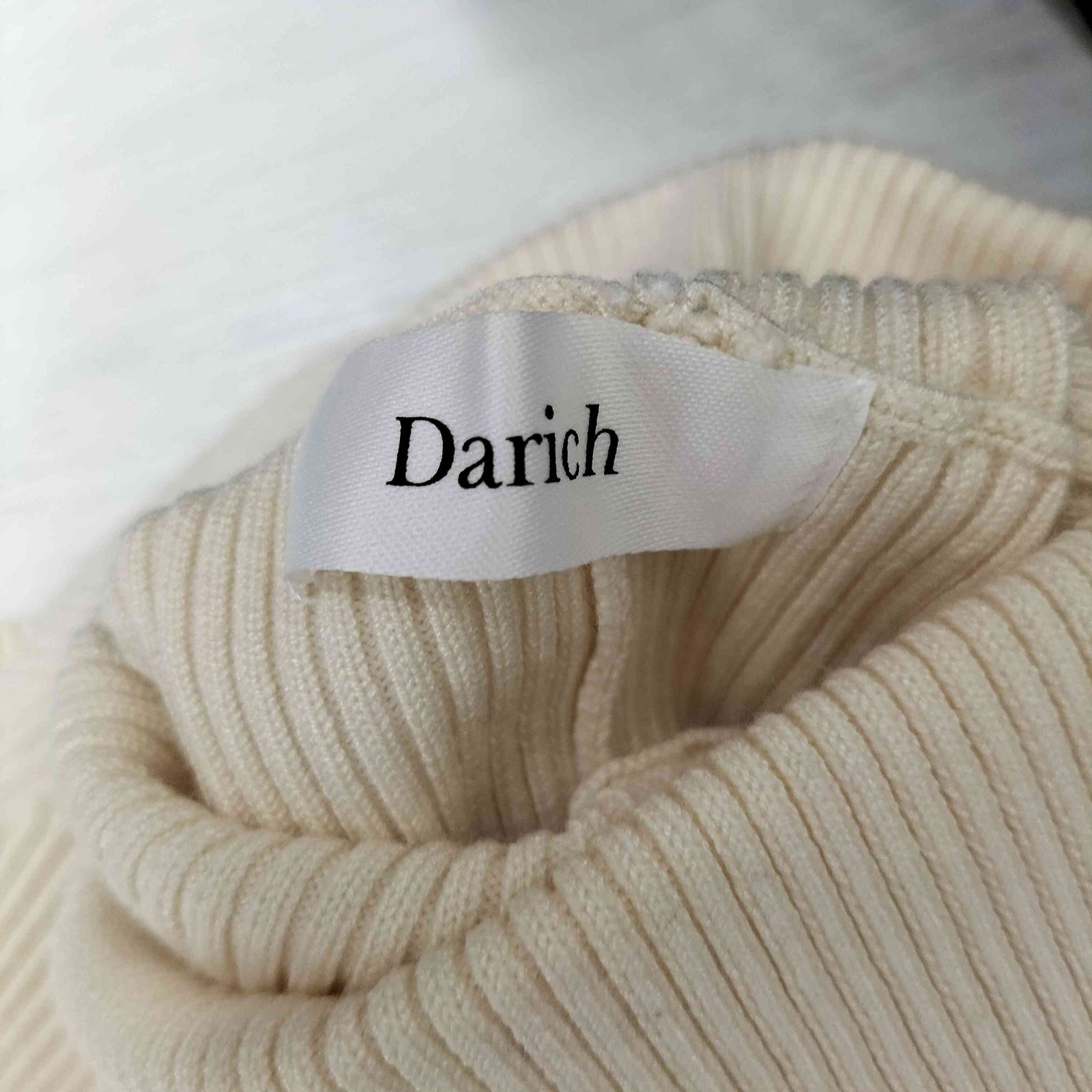 ダーリッチ Darich 23AW バイカラー リボン デザイン ニット ミニ