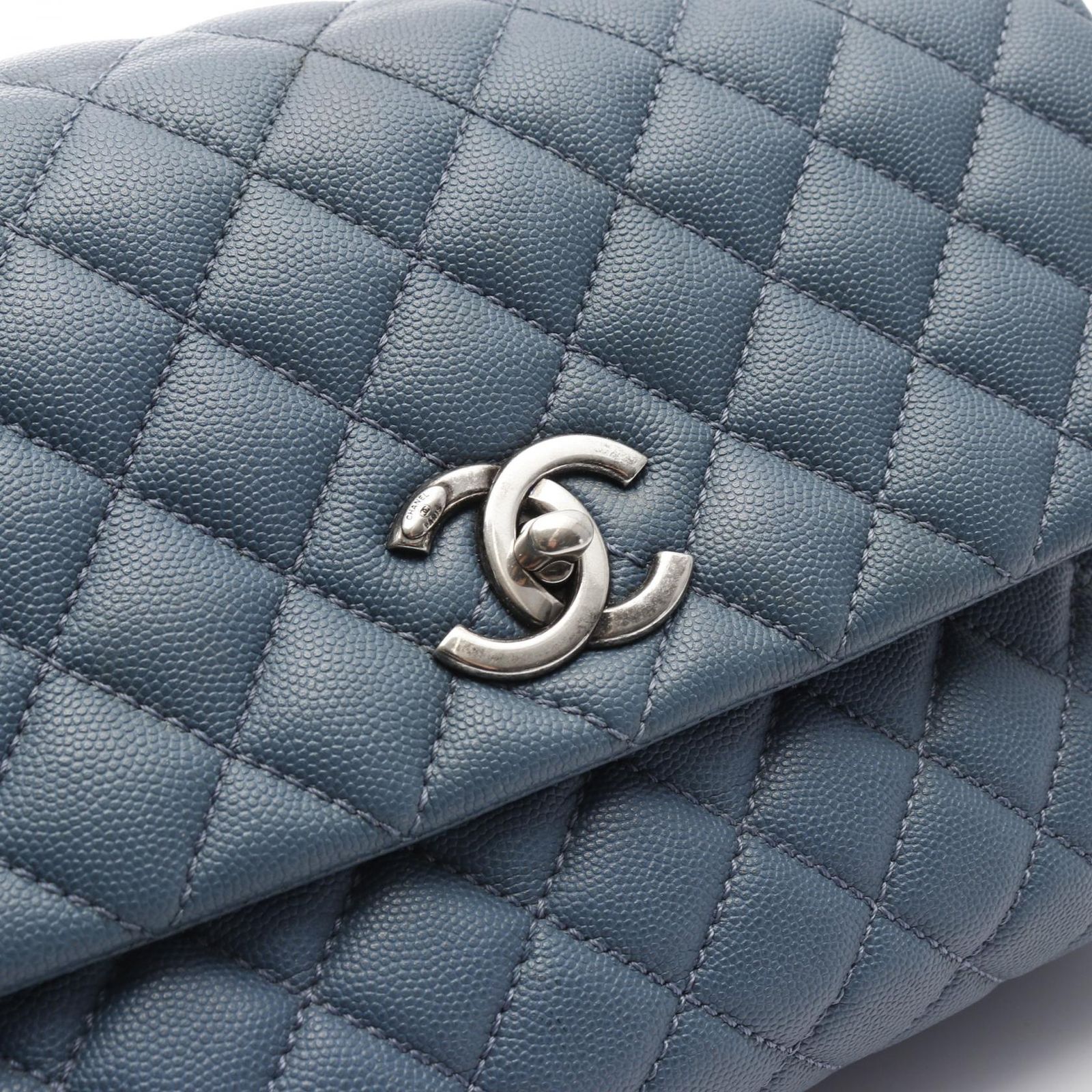 シャネル トップハンドルフラップバッグ ダークブルー シャネル CHANEL ハンドバッグ ココハンドル29 トップハンドル
