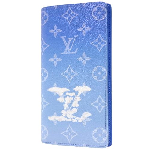 Louis Vuitton 長財布 青い雲模様 明日着 限定カラー♪ LV ジャイアントモノグラム 長財布 ZIPPY
