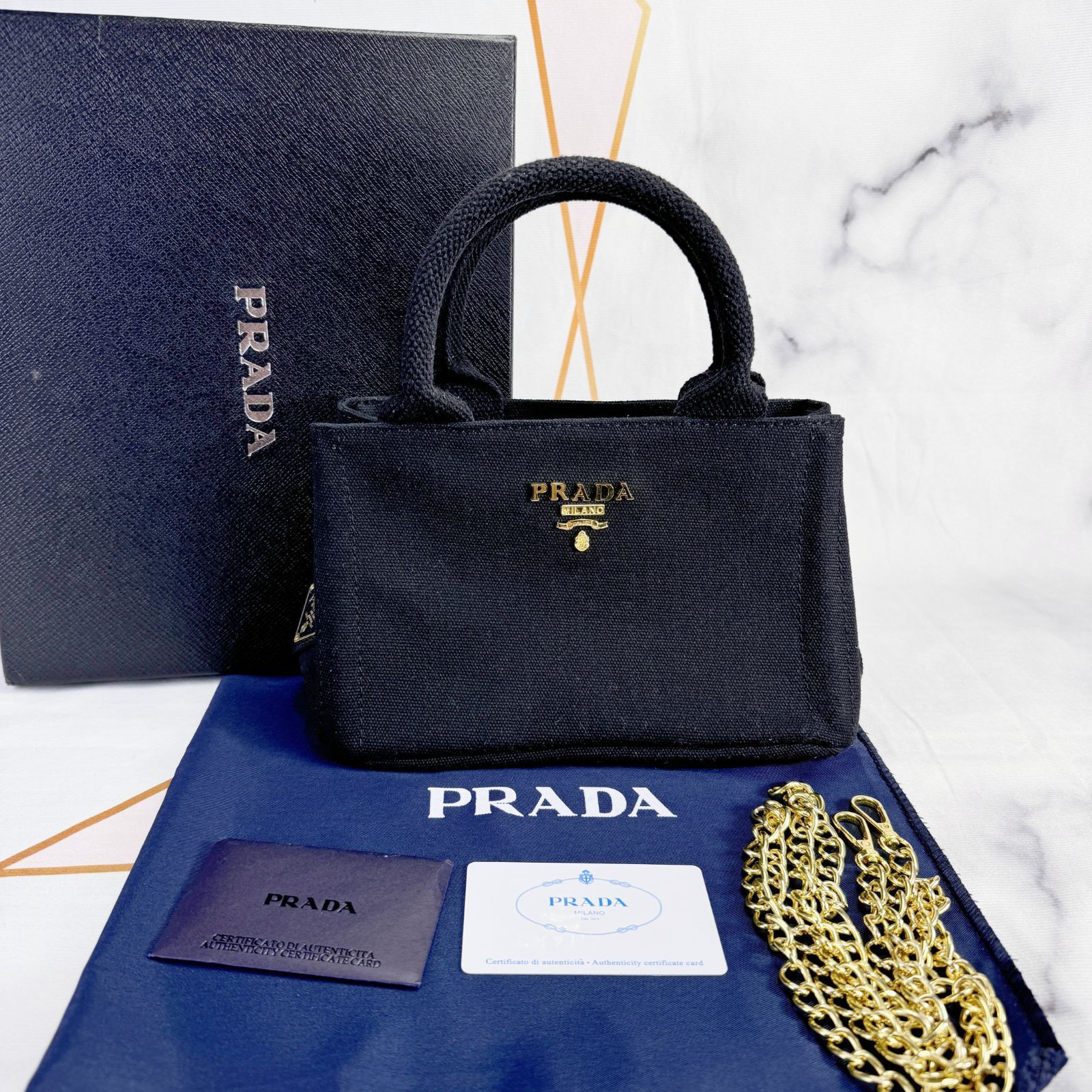 美品】プラダ PRADA カナパ ミニ 2WAYバッグ ハンドバッグ ショルダー  