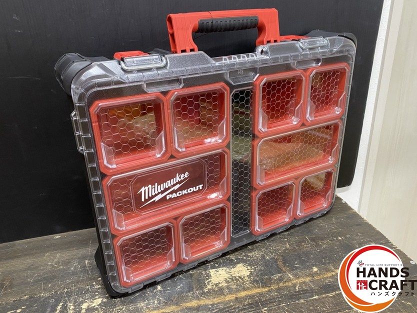 ● ♥品 Milwaukee ミルウォーキー PACKOUT パックアウト 工具箱 ツールケース ブラック 長さ 約500mm×幅 約380mm×高さ 約117mm