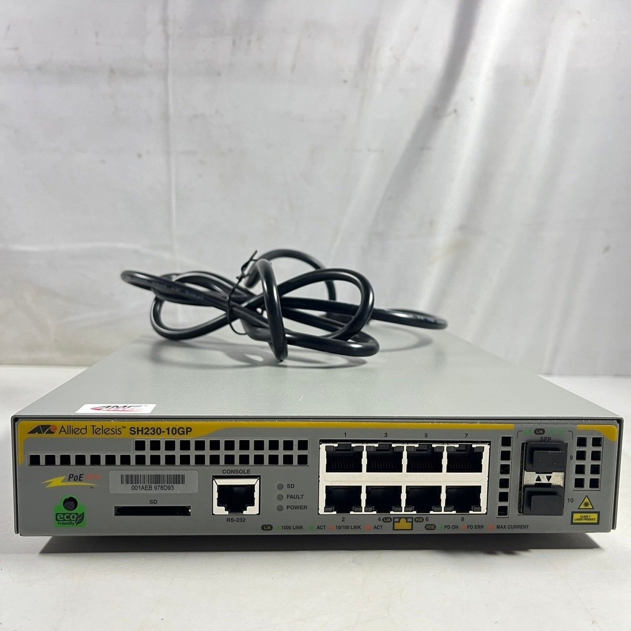 Allied Telesis アライドテレシス AT-SH230-10GP スイッチングハブ 8ポート (管理番号：PLS6044)